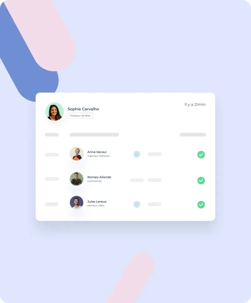 The Muzzo app: tracking shortlisted candidates through to the hire.